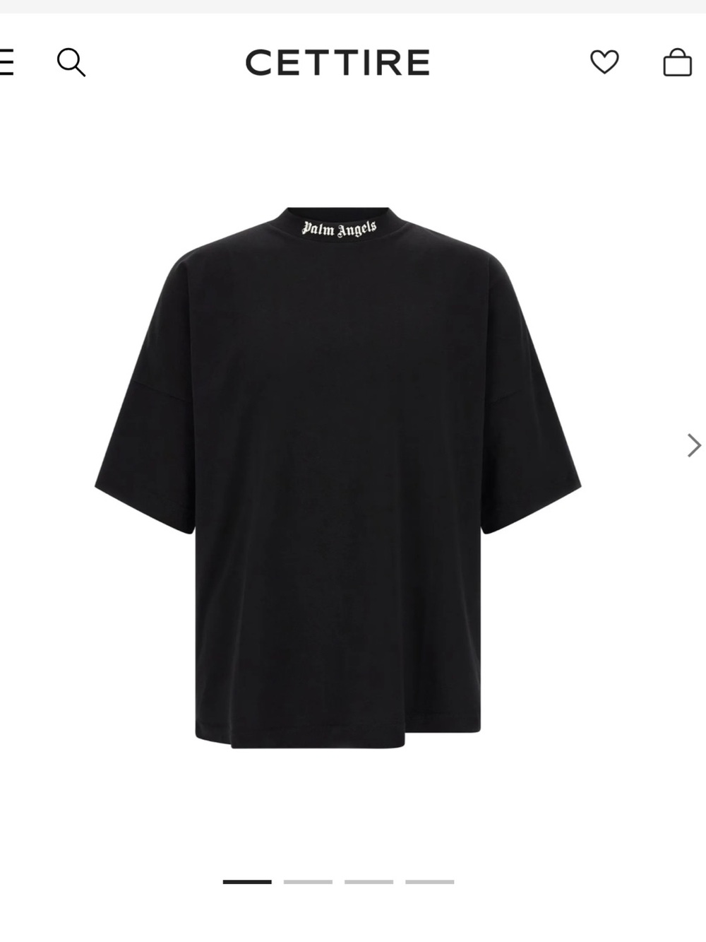 Palm Angels Black Short-Sleeve Logo-Back T-Shirt